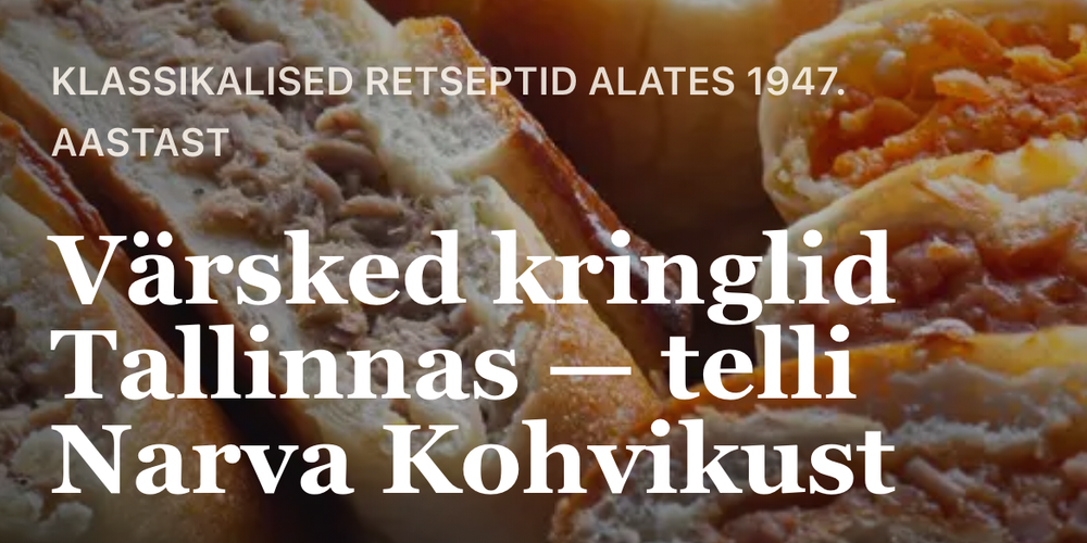 Narva Kohvik: Choose your bakery favourites and order online.